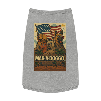 Patriotic 'Mar-a-Doggo' Pet Tank Top — American Flag Dog Shirt