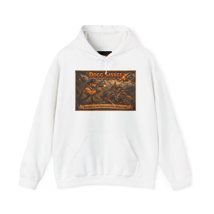 Dogg Savage Graphic Hoodie "Raiders Of The Thousand Paw Monastery" — Retro Band Logo Pullover