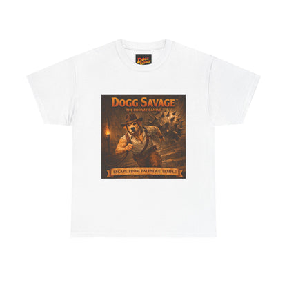 Graphic Tee — "Dogg Savage: Escape From Palenque Temple" Adventure Shirt