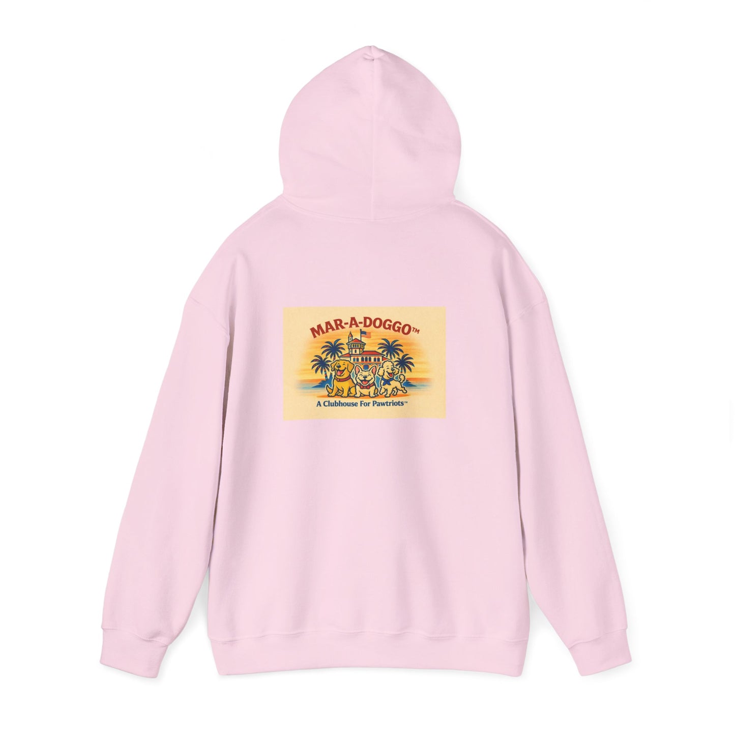 Navy Vintage 'Anchors Aweigh' Hoodie — 'Mar-A-Doggo' Retro Military Pet Design