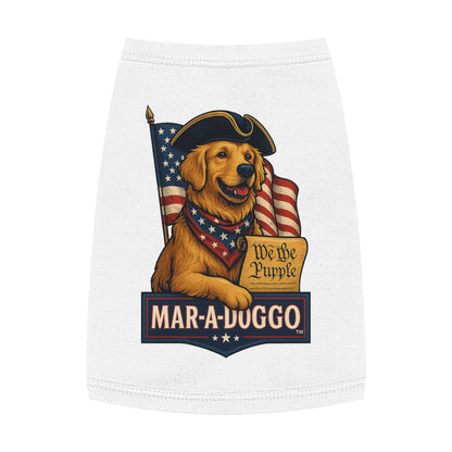 Patriotic "Mar-A-Doggo" Dog Tank Top — We The Pupple Goldie Dog Shirt