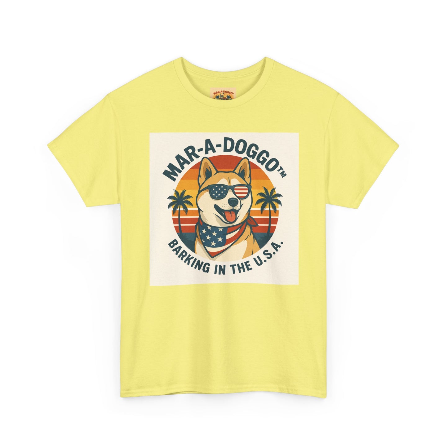 Mar-a-Doggo T-Shirt — 'Mar-A-Doggo: Barking in the U.S.A.' Retro Patriotic Dog Tee