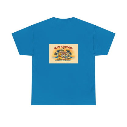 Patriotic Corgi Tee – “Mar-A-Doggo God Bless” Graphic Shirt