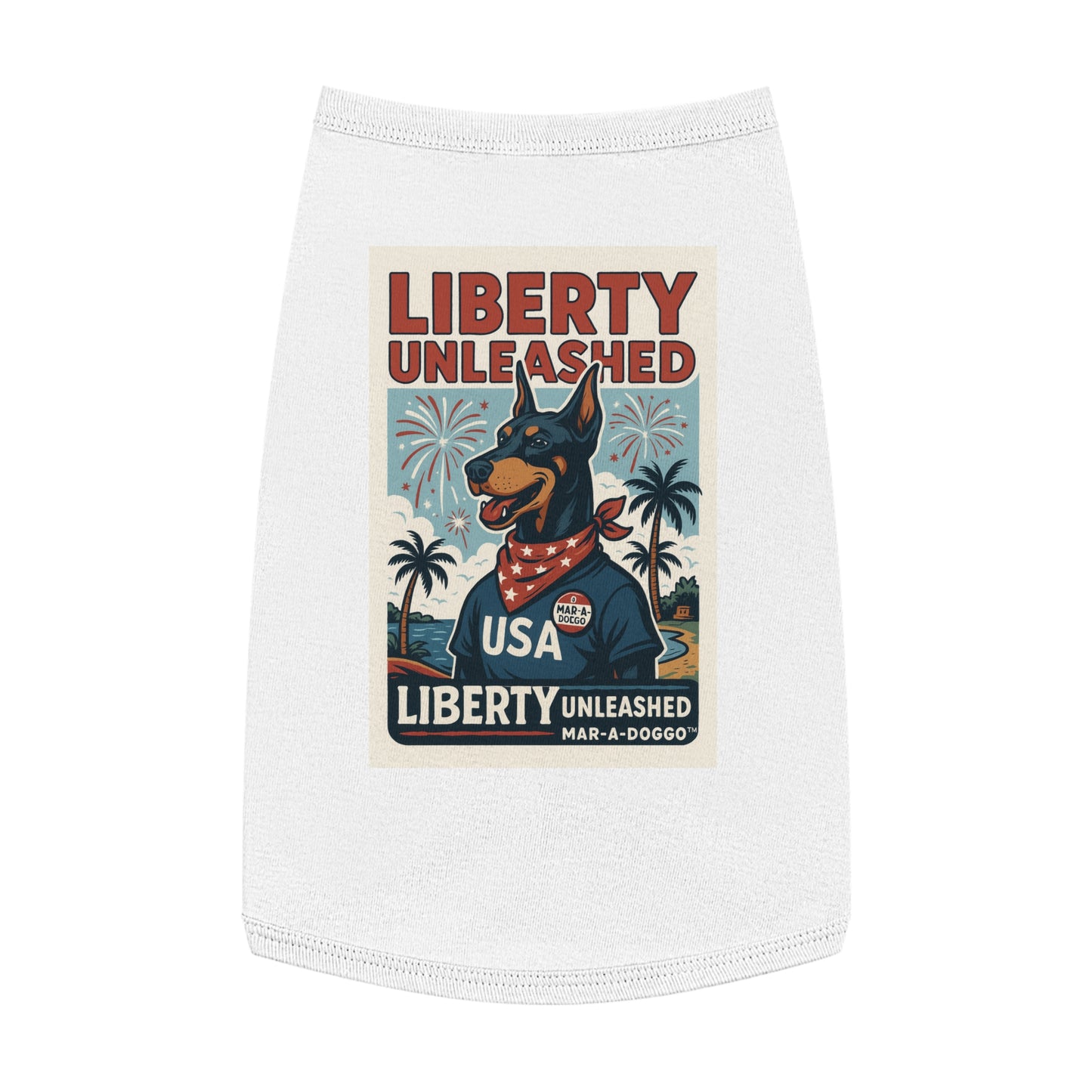Dog Shirt - "Liberty Unleashed" USA Patriotic Dog Tank