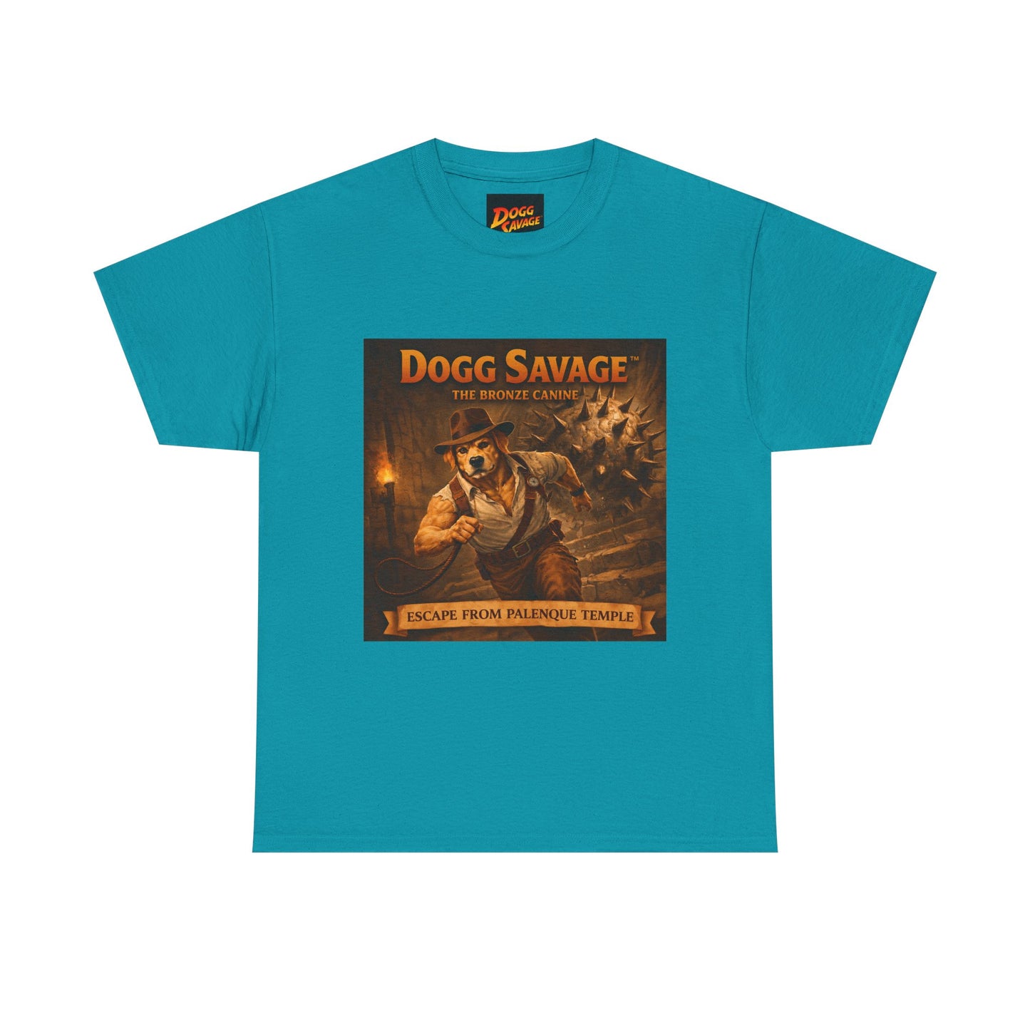 Graphic Tee — "Dogg Savage: Escape From Palenque Temple" Adventure Shirt