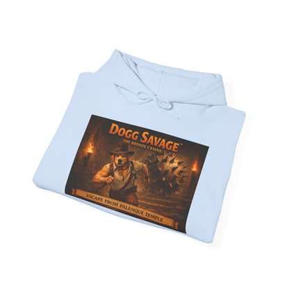 Hoodie — 'Dogg Savage: Escape From Palenque Temple' Retro Graphic Pullover