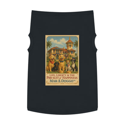 Dog Shirt — Mar‑A‑Doggo 'Life, Liberty & The Paw‑suit of Happiness' Vintage Dog Graphic