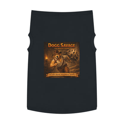 Dog Tank Top — "Dogg Savage: Escape from Palenque Temple" Adventure Graphic Dog Shirt