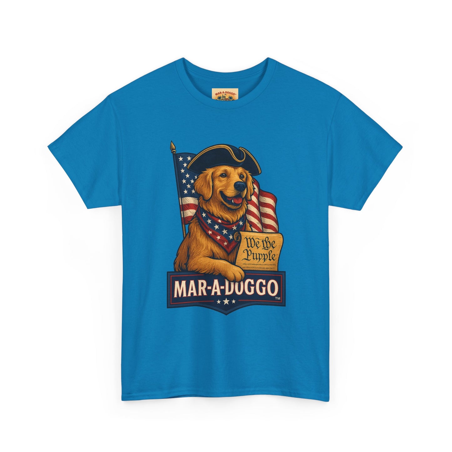 Mar-a-Duggo Patriotic Dog Tee — "We the Pupple" Vintage Americana T-Shirt