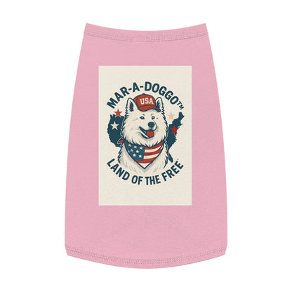 Patriotic Pet Tank Top — "Mar-A-Doggot: Land of the Free" Dog Shirt