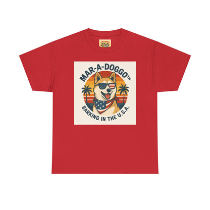 Mar-a-Doggo T-Shirt — 'Mar-A-Doggo: Barking in the U.S.A.' Retro Patriotic Dog Tee