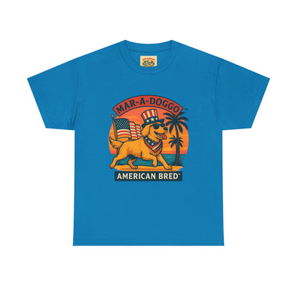 Mar-A-Doggo "American Bred" Tee — Patriotic Dog Graphic T-Shirt