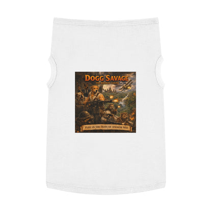 Pet Tank Top — "Dogg Savage: Fury in the Skies of Angkor Wat" Military Print Dog Shirt