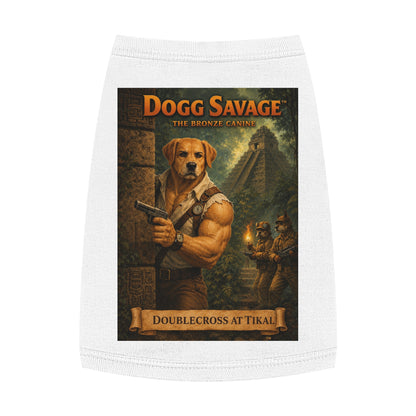Dog Tank Top — "Dogg Savage: Doublecross at Tikal" Adventure Graphic Pet Shirt