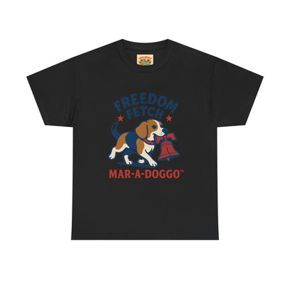 Freedom Fetch Tee — Mar-A-Doggo Patriotic Dog T-Shirt