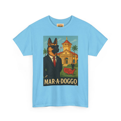 Mar-A-Doggo Graphic Tee — Vintage Resort Dog Print