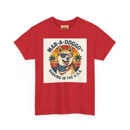 Mar-a-Doggo T-Shirt — 'Mar-A-Doggo: Barking in the U.S.A.' Retro Patriotic Dog Tee