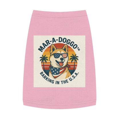 Patriotic Dog Tank Top – “Mar-A-Doggo: Barking in the U.S.A.” Pet Tee