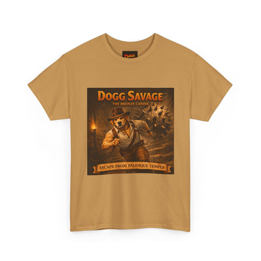 Graphic Tee — "Dogg Savage: Escape From Palenque Temple" Adventure Shirt