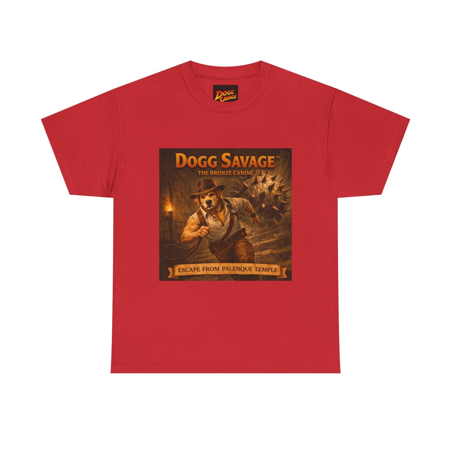 Graphic Tee — "Dogg Savage: Escape From Palenque Temple" Adventure Shirt
