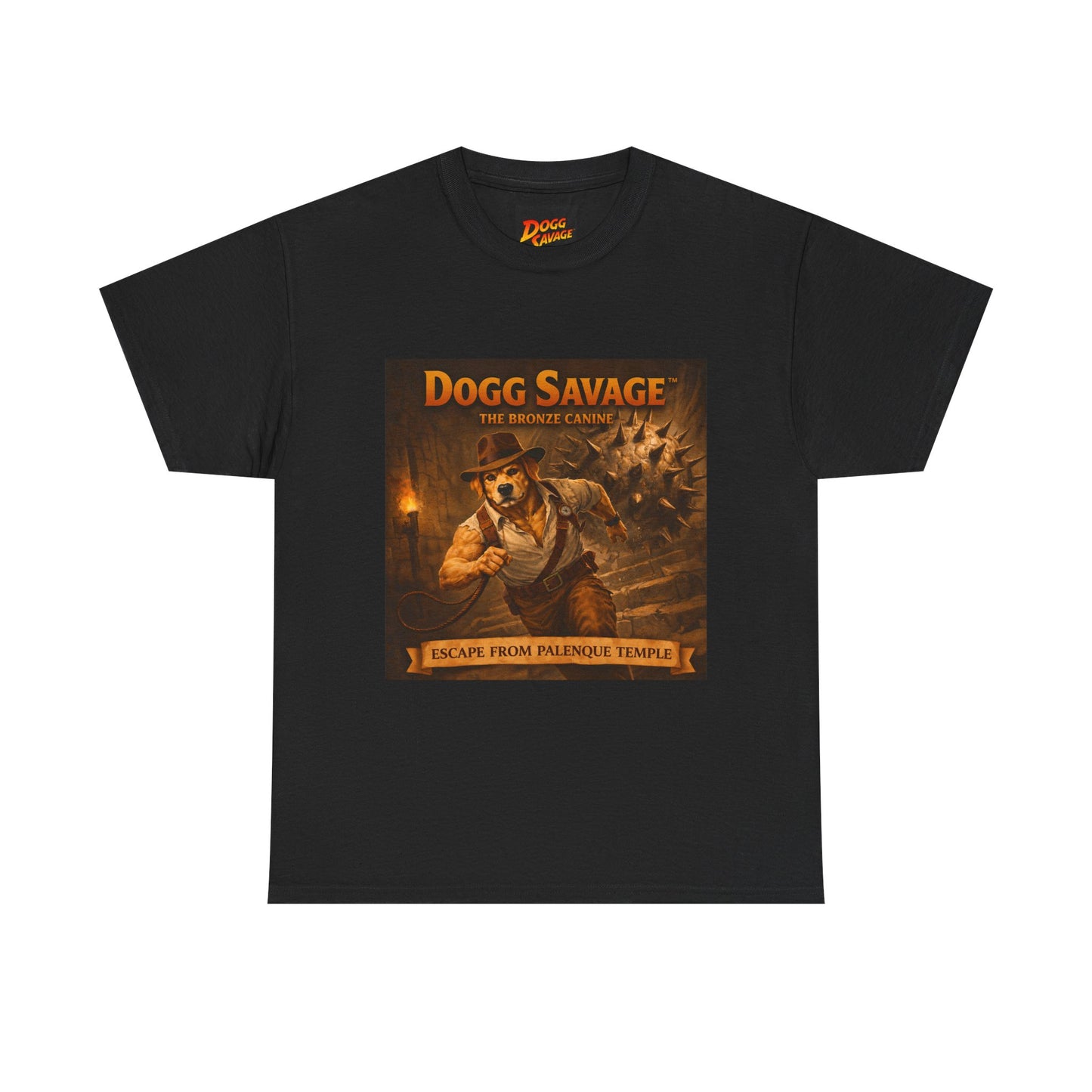 Graphic Tee — "Dogg Savage: Escape From Palenque Temple" Adventure Shirt