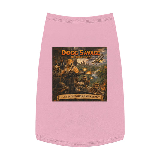 Pet Tank Top — "Dogg Savage: Fury in the Skies of Angkor Wat" Military Print Dog Shirt