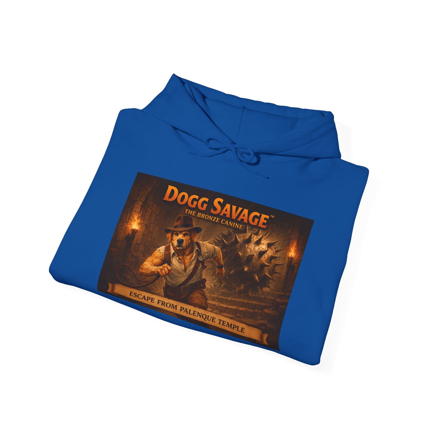 Hoodie — 'Dogg Savage: Escape From Palenque Temple' Retro Graphic Pullover