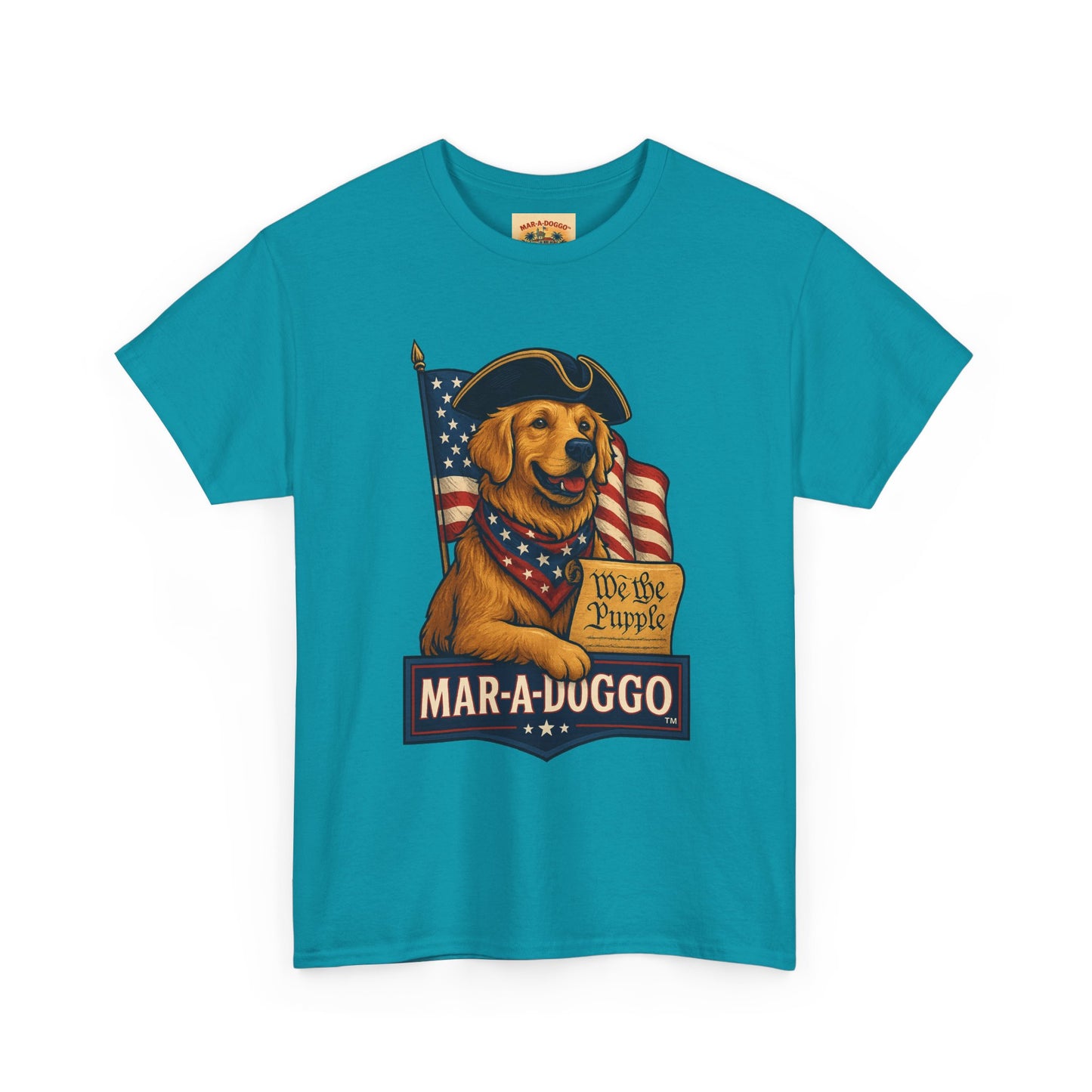 Mar-a-Duggo Patriotic Dog Tee — "We the Pupple" Vintage Americana T-Shirt