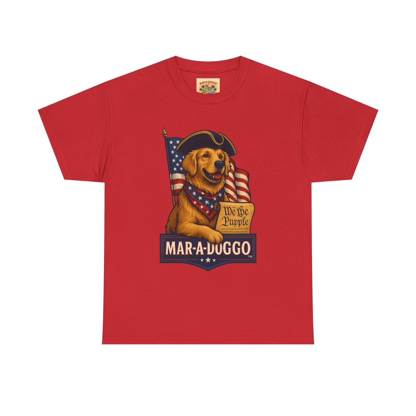 Mar-a-Duggo Patriotic Dog Tee — "We the Pupple" Vintage Americana T-Shirt