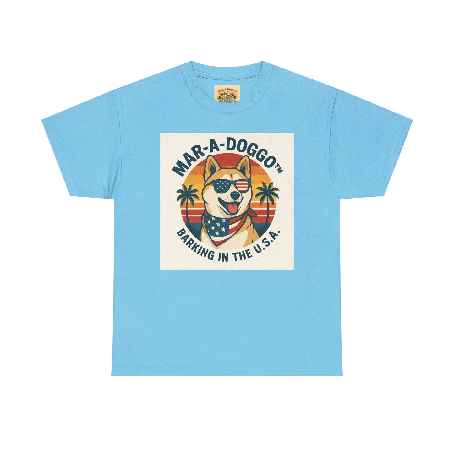 Mar-a-Doggo T-Shirt — 'Mar-A-Doggo: Barking in the U.S.A.' Retro Patriotic Dog Tee