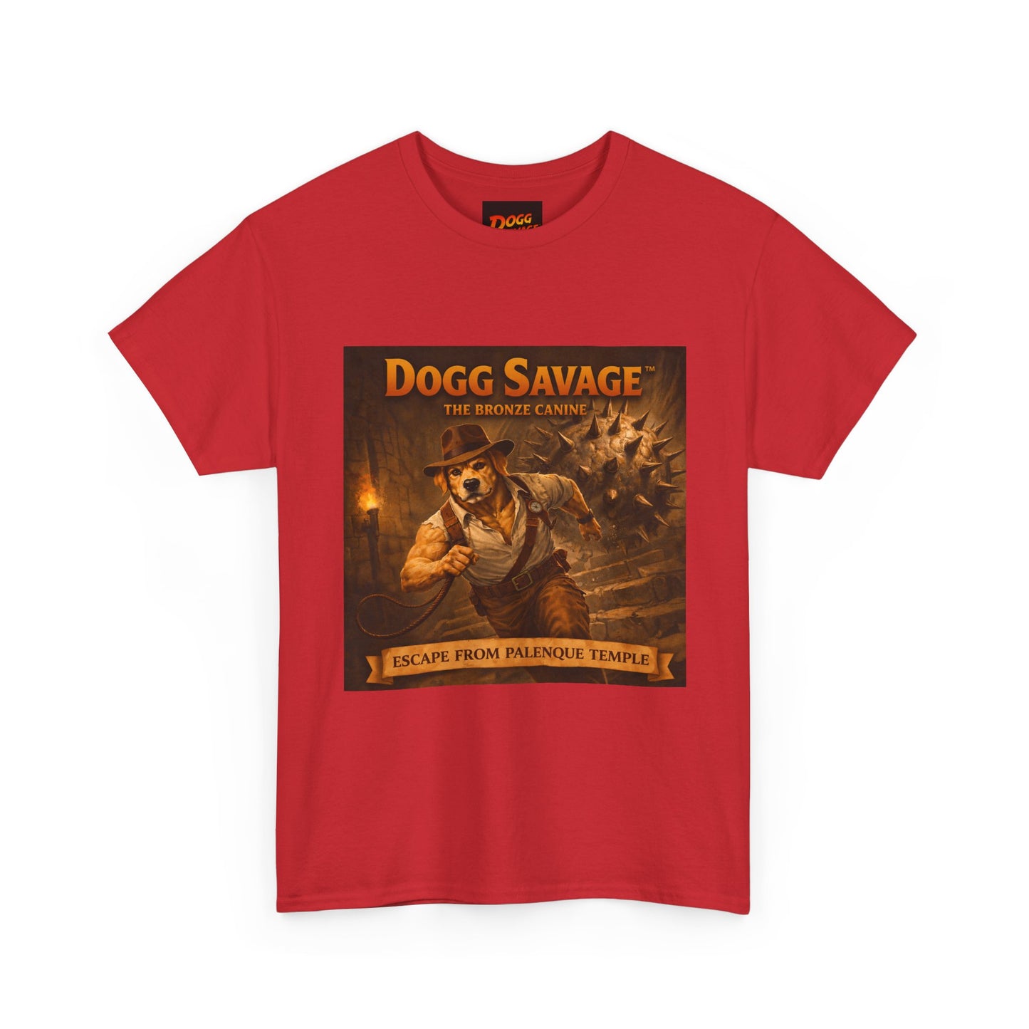 Graphic Tee — "Dogg Savage: Escape From Palenque Temple" Adventure Shirt