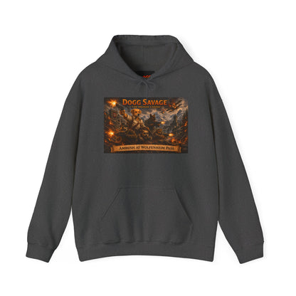 Dogg Savage Graphic Hoodie "Ambush At Wolfenheim Pass — Vintage Warrior Album Art Sweatshirt