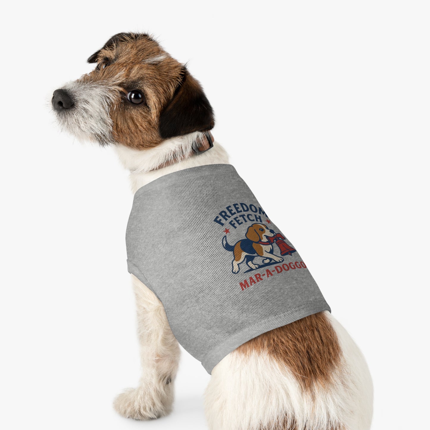 Freedom Fetch Pet Tank Top — "Mar-A-Doggo" Patriotic Dog Shirt