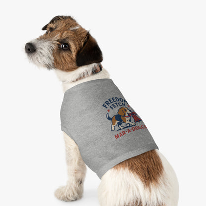 Freedom Fetch Pet Tank Top — "Mar-A-Doggo" Patriotic Dog Shirt