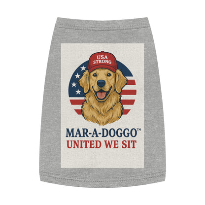 Patriotic 'Mar-A-Doggo' Dog Shirt — USA Strong Golden Retriever Tee