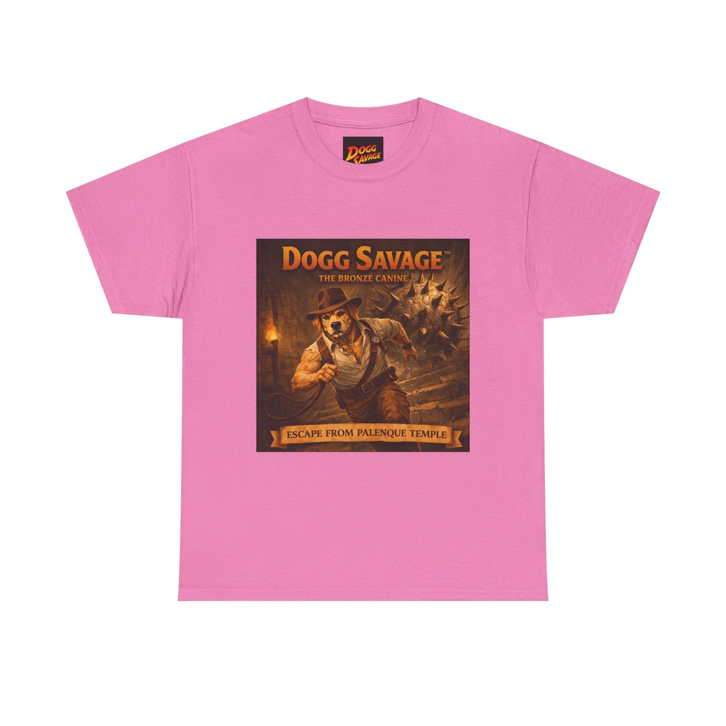 Graphic Tee — "Dogg Savage: Escape From Palenque Temple" Adventure Shirt
