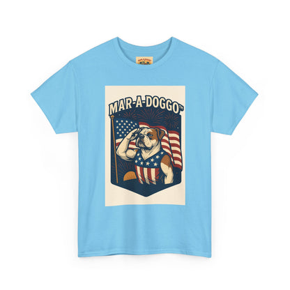 Mar-A-Doggo Patriotic Tee — American Flag Bulldog Graphic T-Shirt