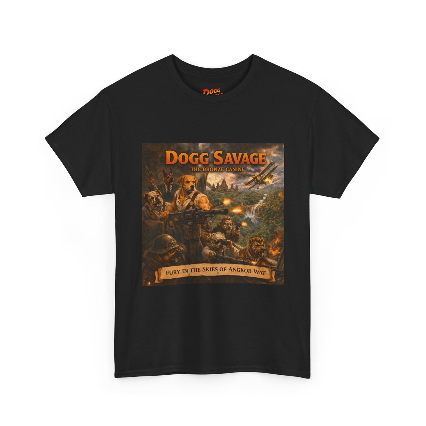 Dogg Savage Album Art T-Shirt "Fury In The Skies of Angkor Wat" — Vintage Rock Poster Tee