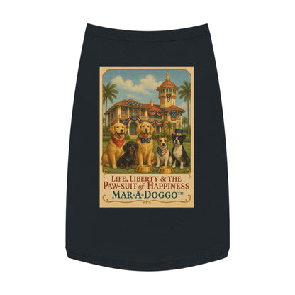 Dog Shirt — Mar‑A‑Doggo 'Life, Liberty & The Paw‑suit of Happiness' Vintage Dog Graphic
