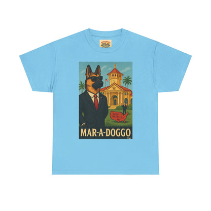 Mar-A-Doggo Graphic Tee — Vintage Resort Dog Print