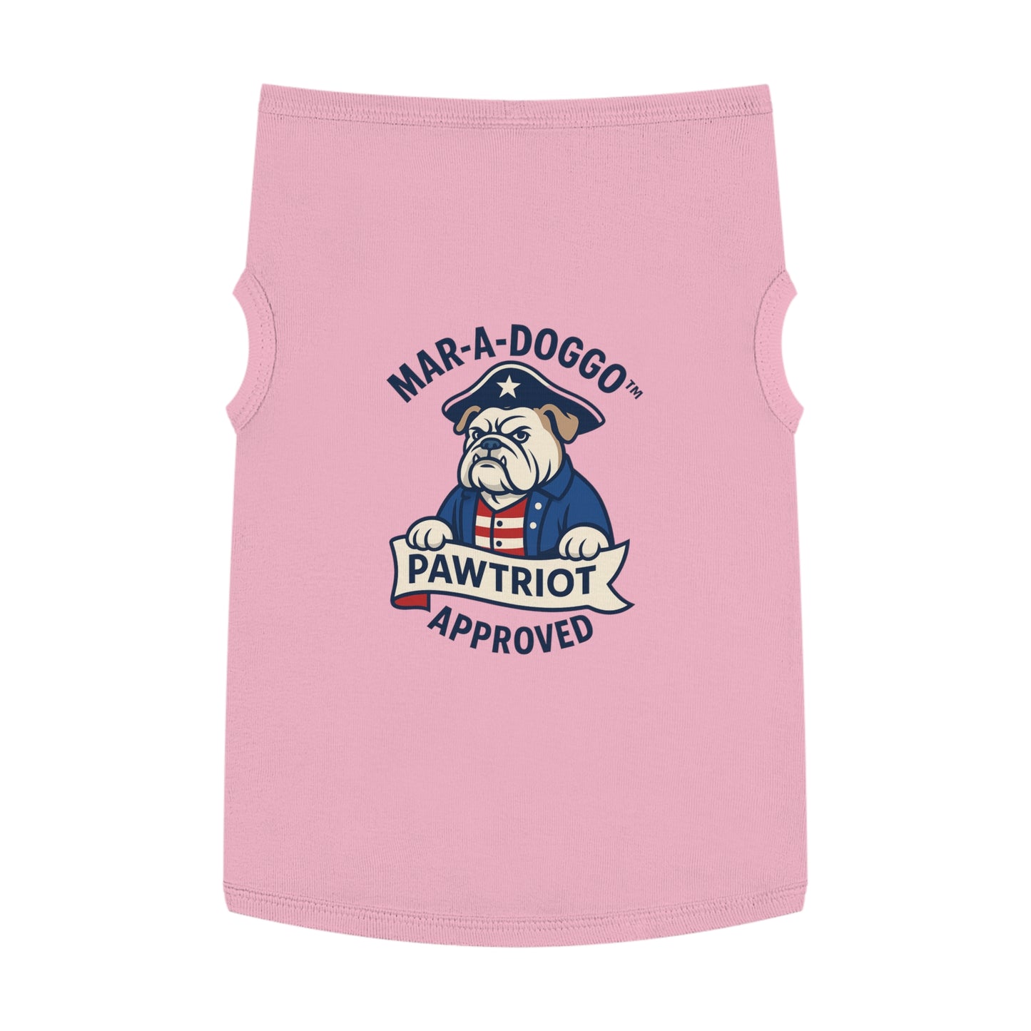 Pawtriot Pet Tank Top - "Mar-A-Doggo" Patriotic Bulldog Dog Shirt