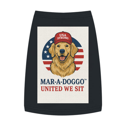 Patriotic 'Mar-A-Doggo' Dog Shirt — USA Strong Golden Retriever Tee