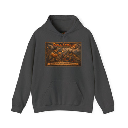 Dogg Savage Graphic Hoodie "Raiders Of The Thousand Paw Monastery" — Retro Band Logo Pullover