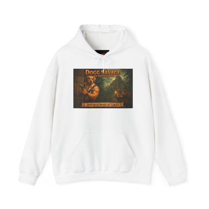 Dogg Savage Graphic Hoodie — Vintage Album Art Pullover "Doublecross At Tikal"