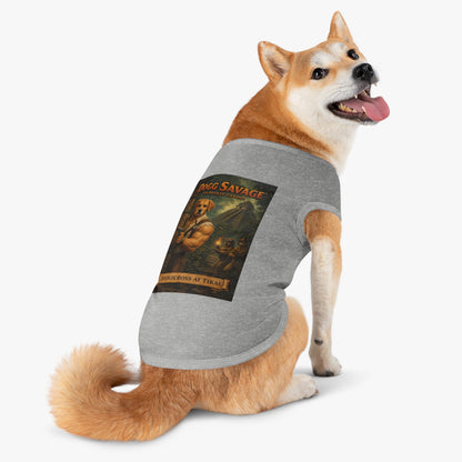 Dog Tank Top — "Dogg Savage: Doublecross at Tikal" Adventure Graphic Pet Shirt