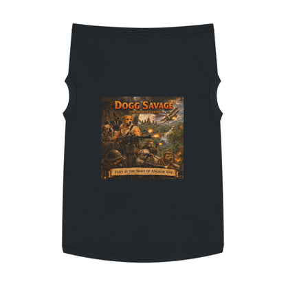 Pet Tank Top — "Dogg Savage: Fury in the Skies of Angkor Wat" Military Print Dog Shirt