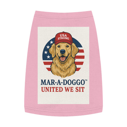 Patriotic 'Mar-A-Doggo' Dog Shirt — USA Strong Golden Retriever Tee