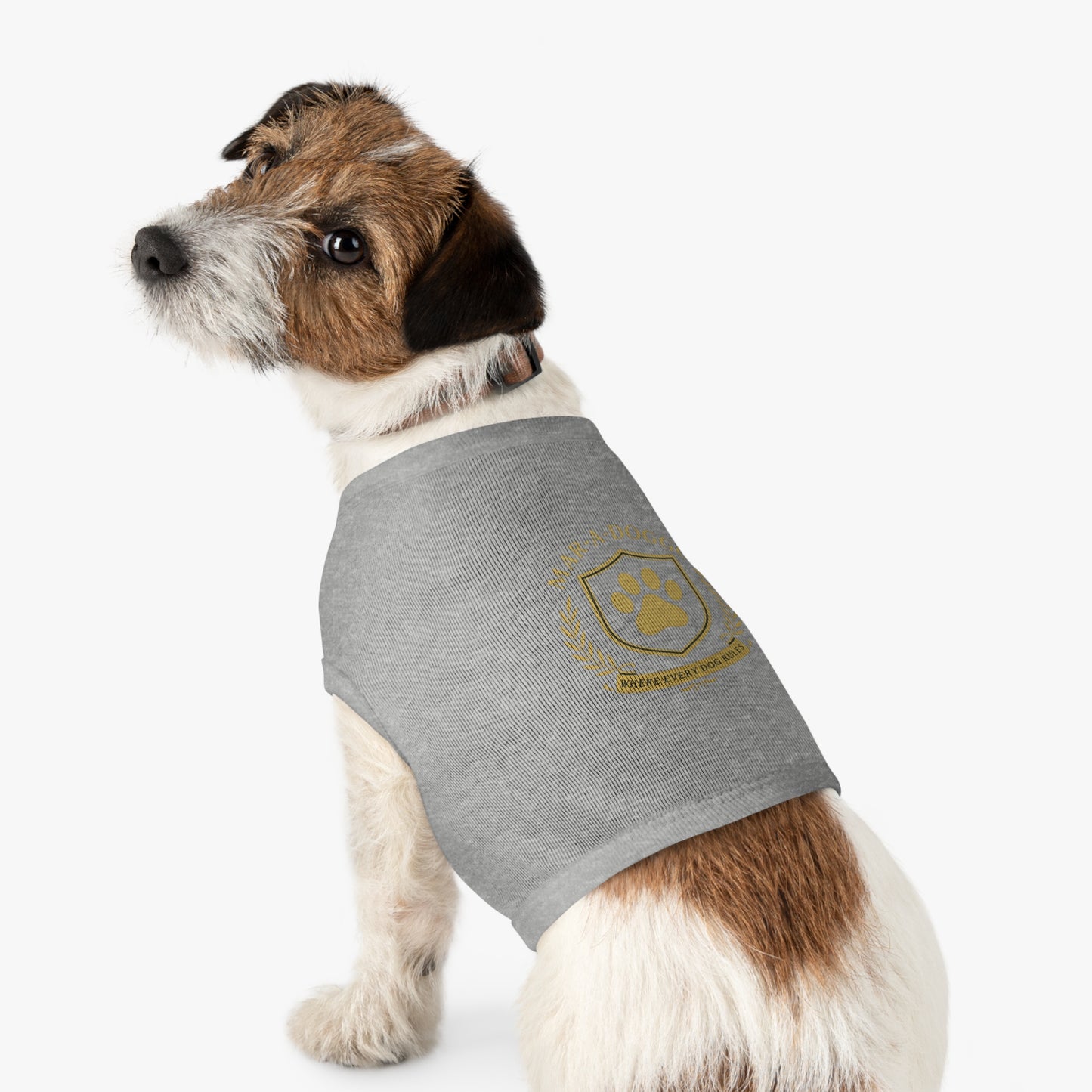 Mar-A-Doggo Dog Shirt - "Where Every Dog Rules" Grey Dog Tank Top