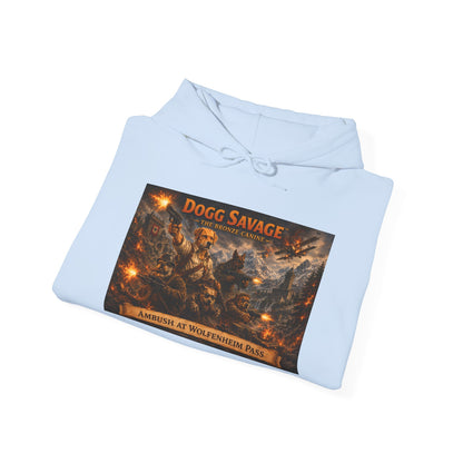 Dogg Savage Graphic Hoodie "Ambush At Wolfenheim Pass — Vintage Warrior Album Art Sweatshirt