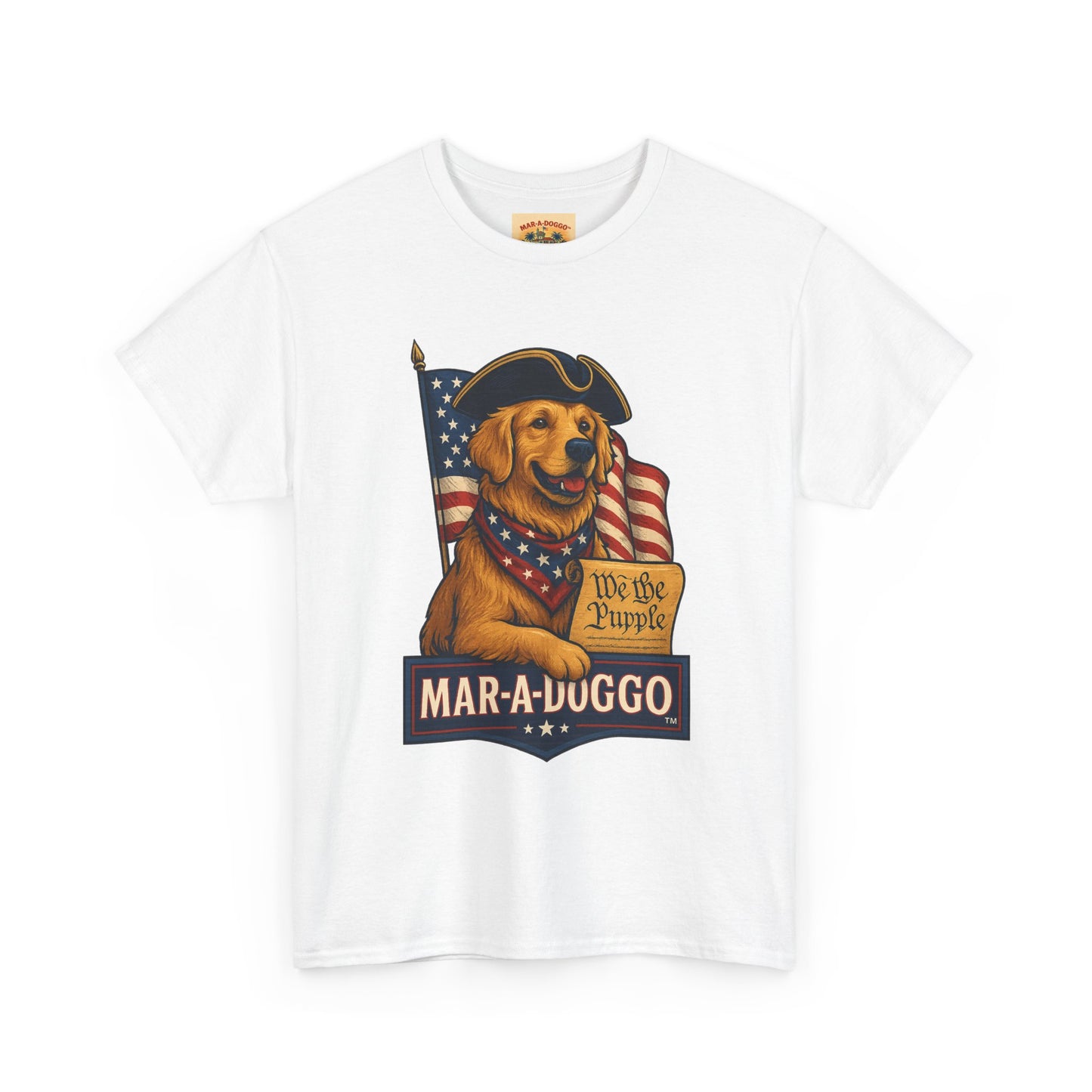 Mar-a-Duggo Patriotic Dog Tee — "We the Pupple" Vintage Americana T-Shirt